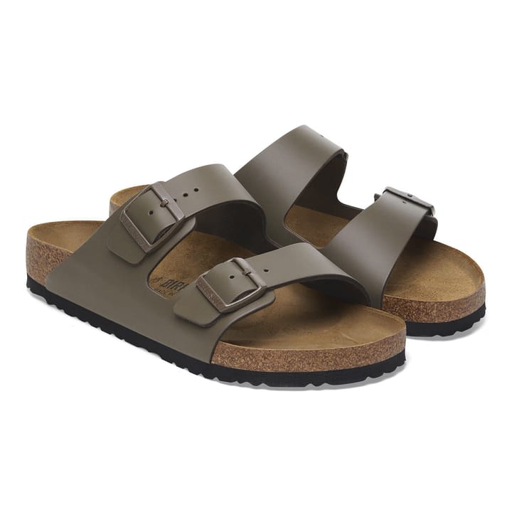 Birkenstock Women's Arizona Natural Leather Narrow Concrete Gray Birkenstock