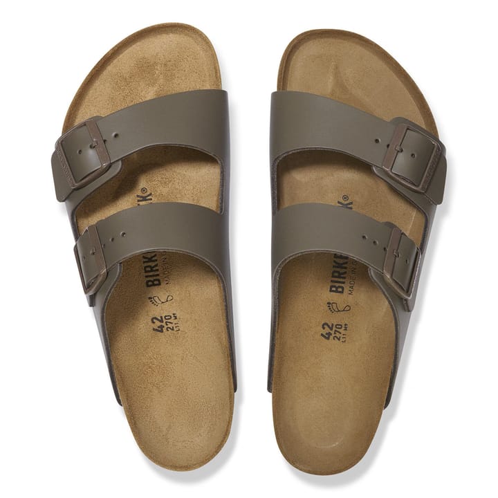 Birkenstock Women's Arizona Natural Leather Narrow Concrete Gray Birkenstock