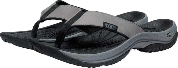 Keen Men's Kona Leather Flip-Flop Steel Grey-Black Keen