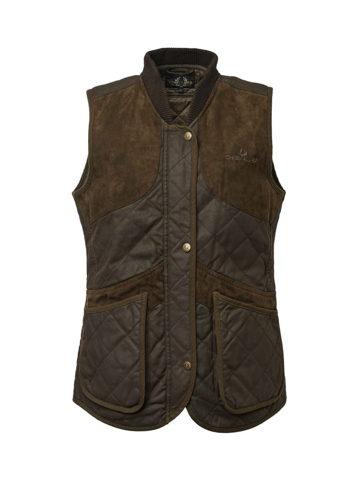 Chevalier Vintage Shooting Vest Women Leather Brown Chevalier