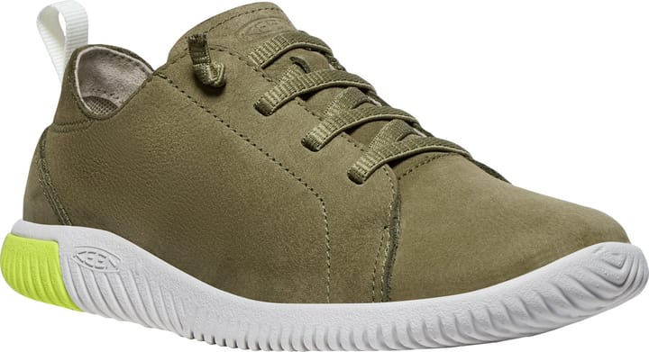 Keen Keen Kid's KNX Leather Sneaker Olive Evening Primrose Keen