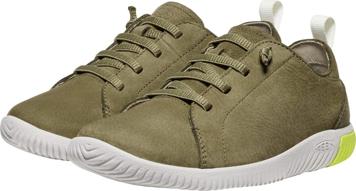 Keen Keen Kid's KNX Leather Sneaker Olive Evening Primrose Keen