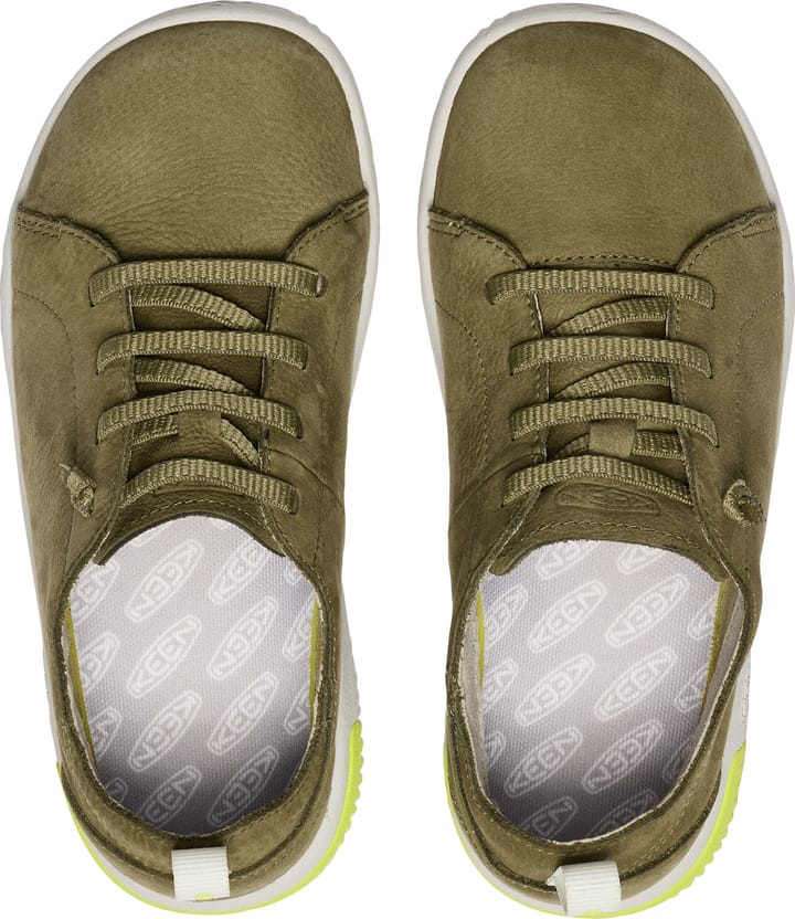 Keen Keen Kid's KNX Leather Sneaker Olive Evening Primrose Keen
