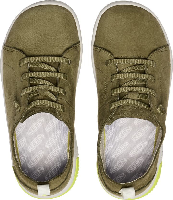 Keen Kid's KNX Leather Sneaker Olive-primrose Keen