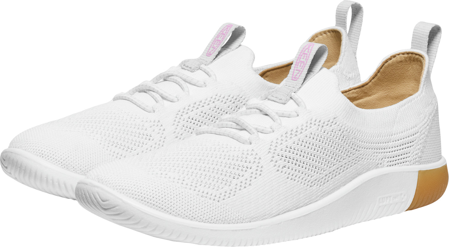 Keen Women's KNX Knit Sneaker Star White/Moonlite Mauve