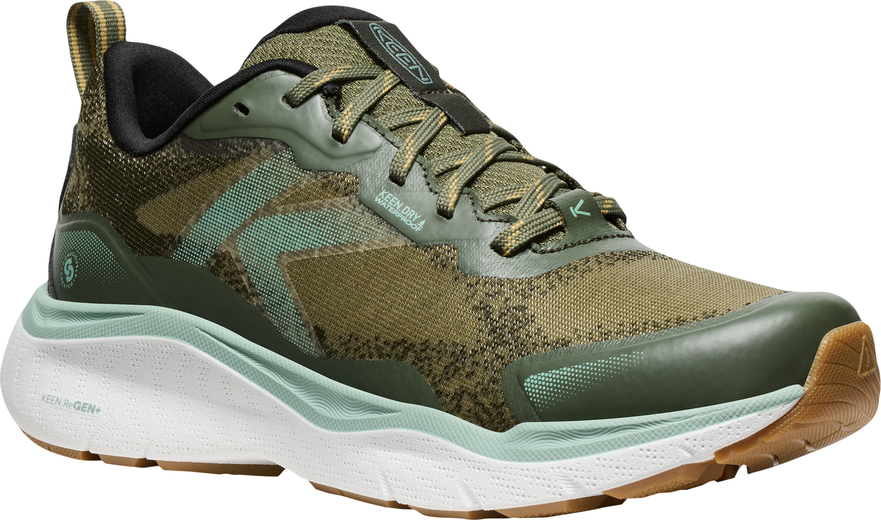 Keen Women's Leiki Waterproof Hiking Shoe Winter Moss/Granite Green
