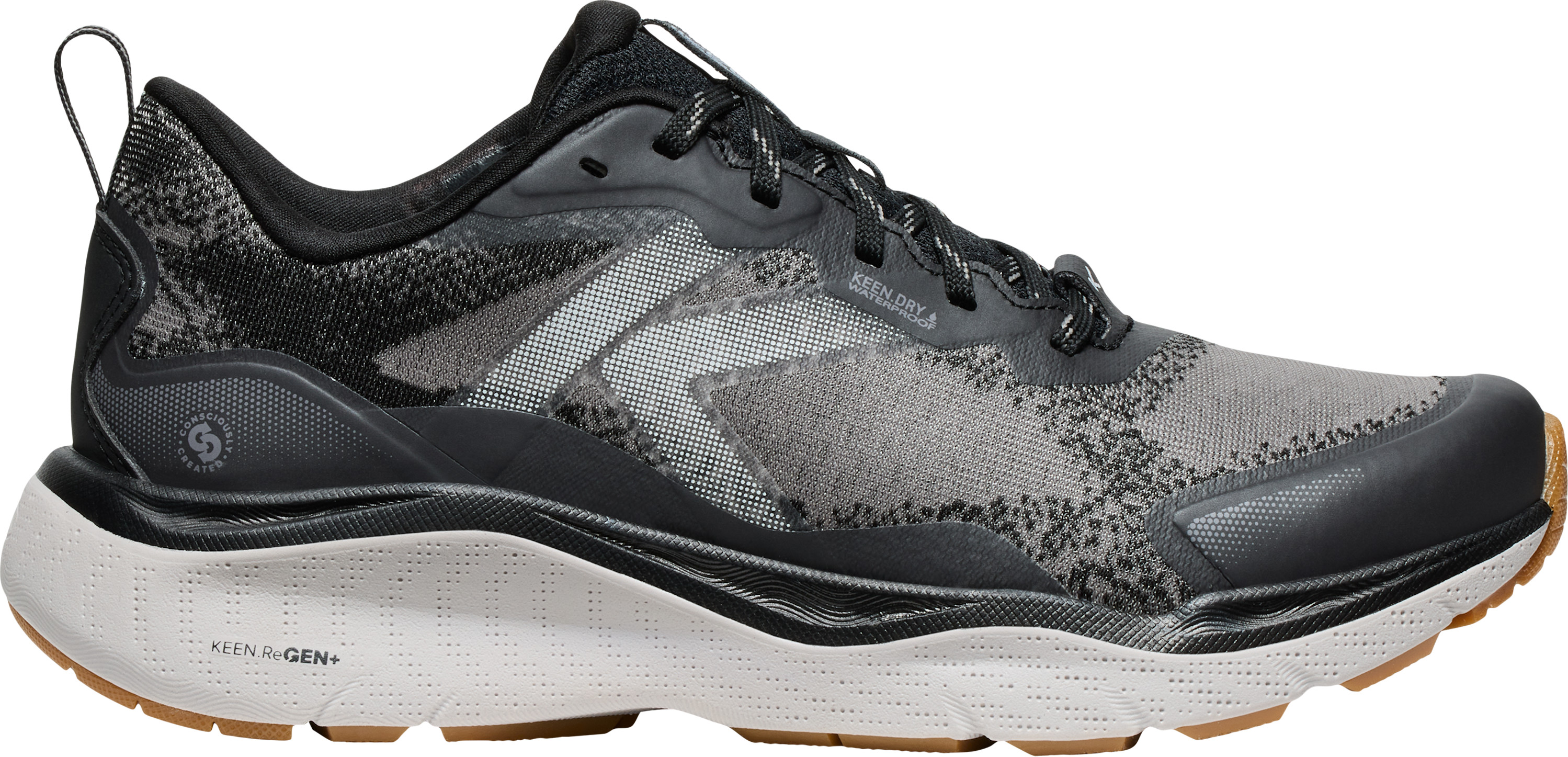 Keen Women's Leiki Waterproof Hiking Shoe Black/Steel Grey Vaelluskengät 38.5