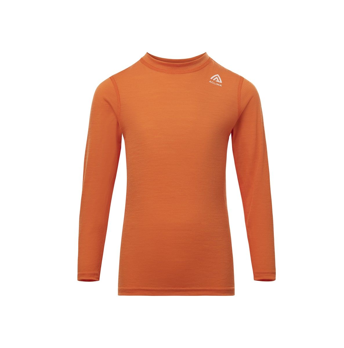 Aclima Kids' LightWool Crew Neck  Orange Tiger