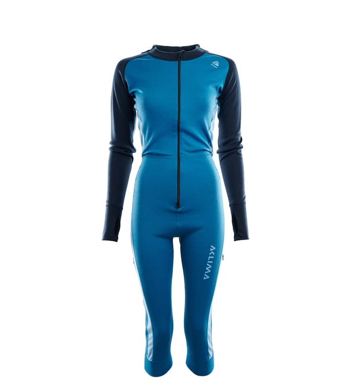 Aclima Women's WarmWool Overall 3/4 Blue Sapphire(Navy Blazer/Azu. Aclima