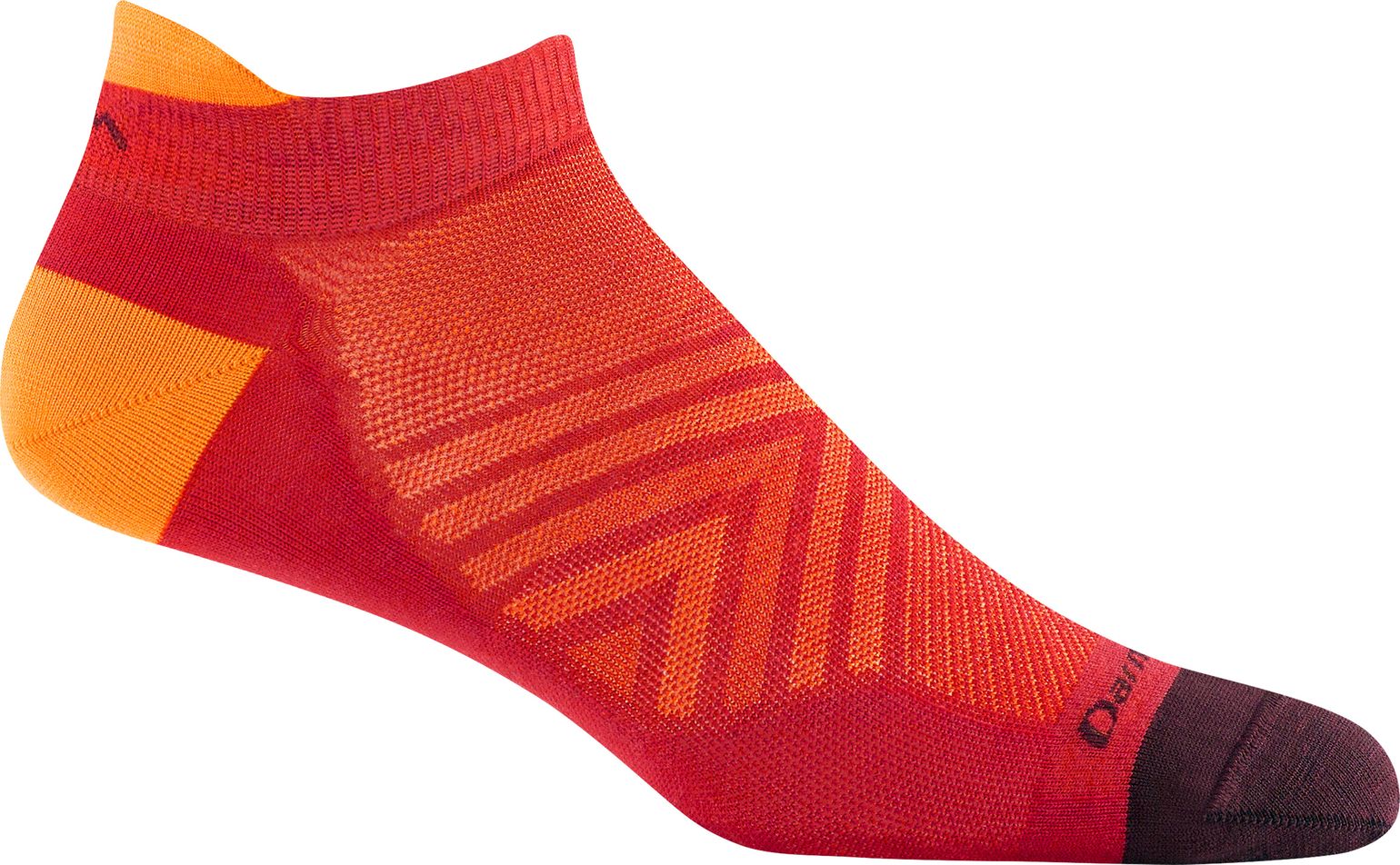 Darn Tough Men's Run No Show Tab Ultra-Lightweight Race Red