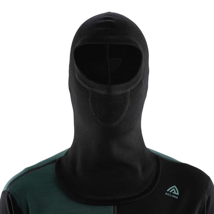 Aclima Men's WarmWool Hoodsweater with Zip Jet Black/Green Gables/Northatlantic Aclima Aclima Men's WarmWool Hoodsweater with Zip Jet Black/Green Gables/Northatlantic Aclima