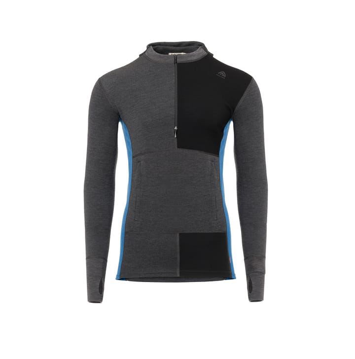 Aclima Men's WarmWool Hoodsweater with Zip Marengo/Jet Black/Corsair Aclima