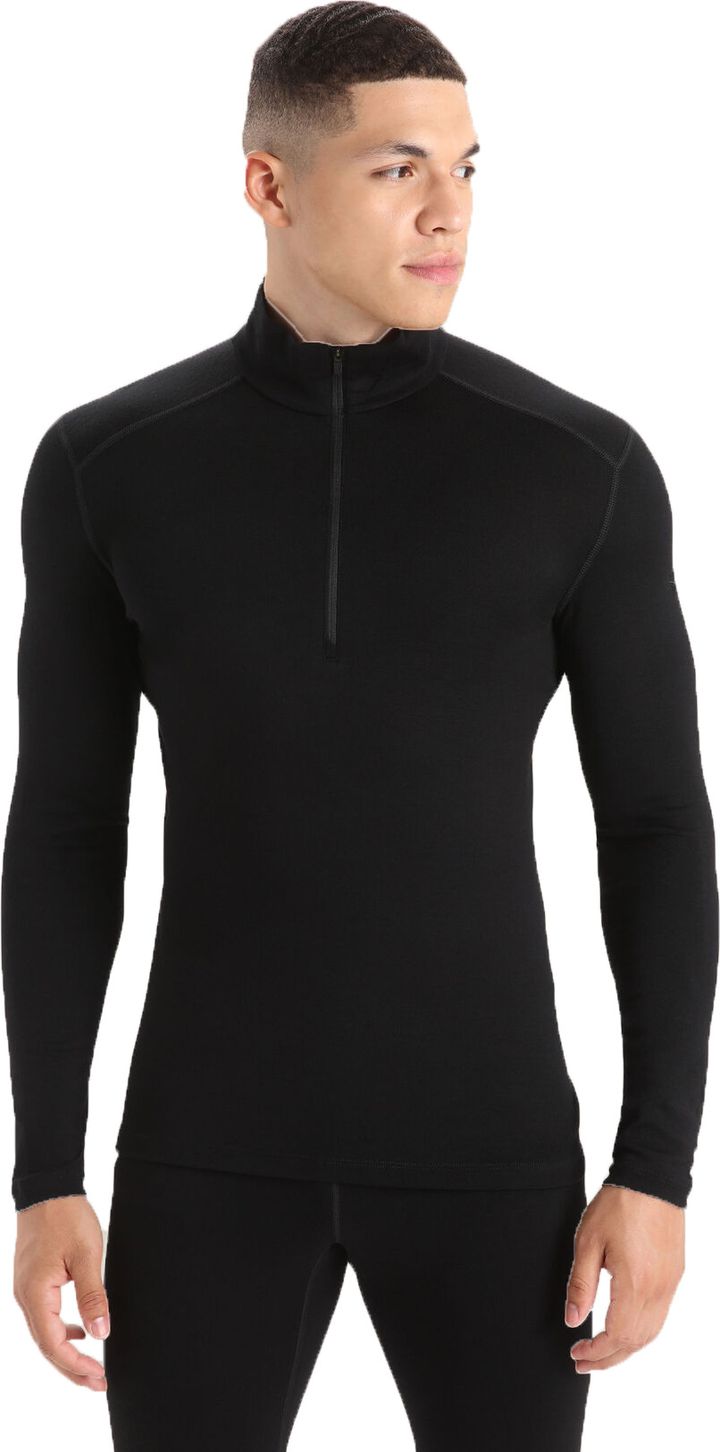 Icebreaker Men's 260 Tech Longsleeve Half Zip Black Icebreaker
