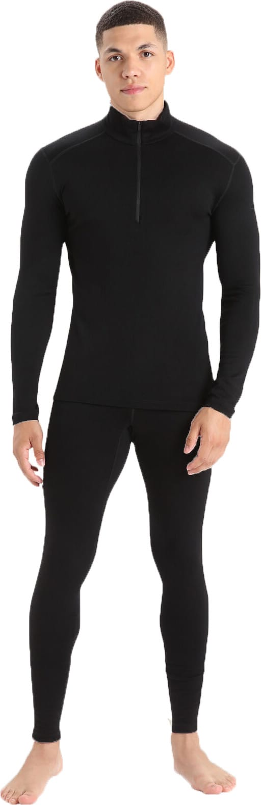 Icebreaker Men's 260 Tech Longsleeve Half Zip Black Icebreaker