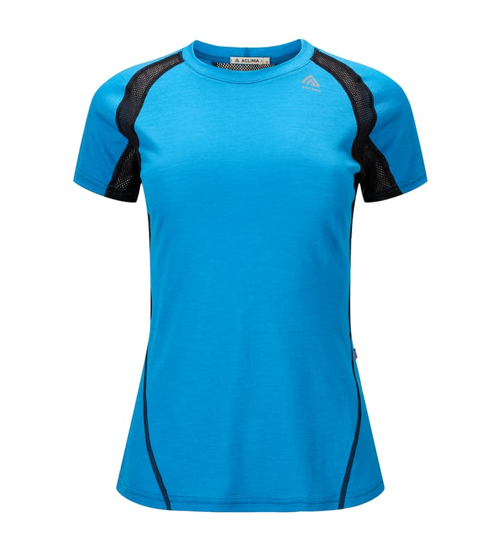 Aclima Women's LightWool Sports T-shirt Bluejay/jet Black Aclima