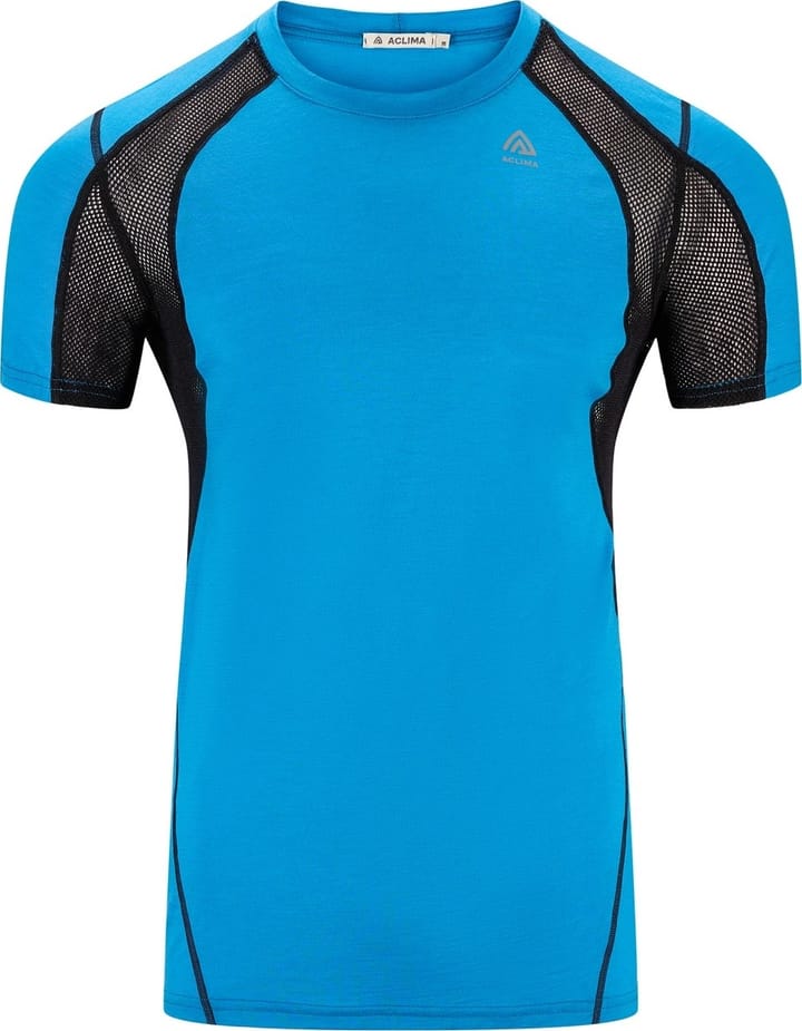 Aclima Men's LightWool 140 Sports T-shirt Bluejay/Jet Black Aclima