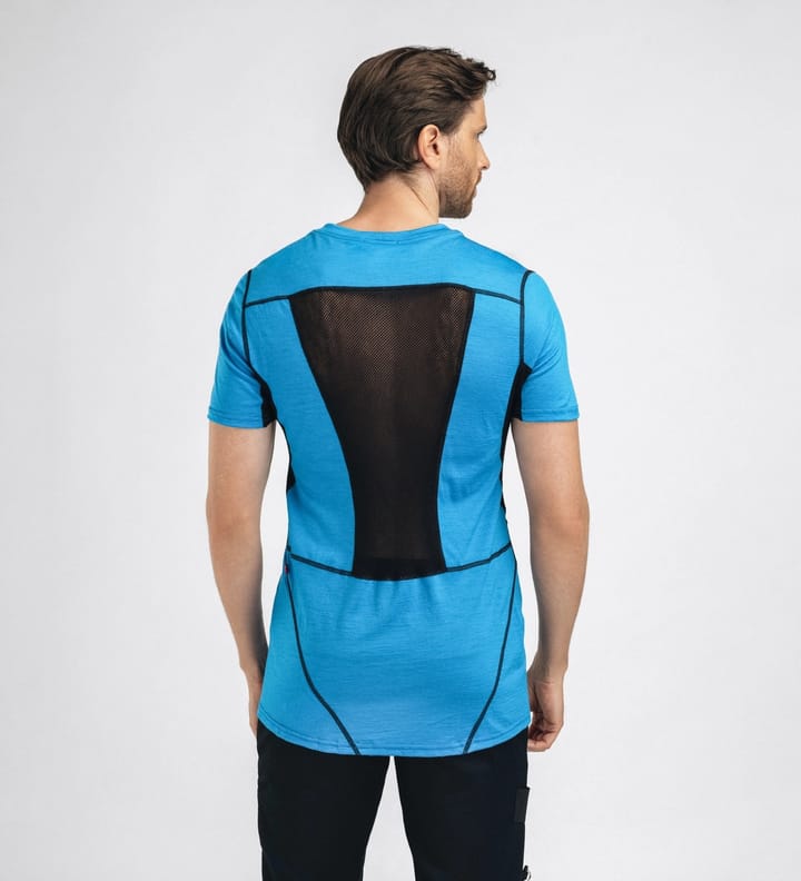 Aclima Men's LightWool 140 Sports T-shirt Bluejay/Jet Black Aclima