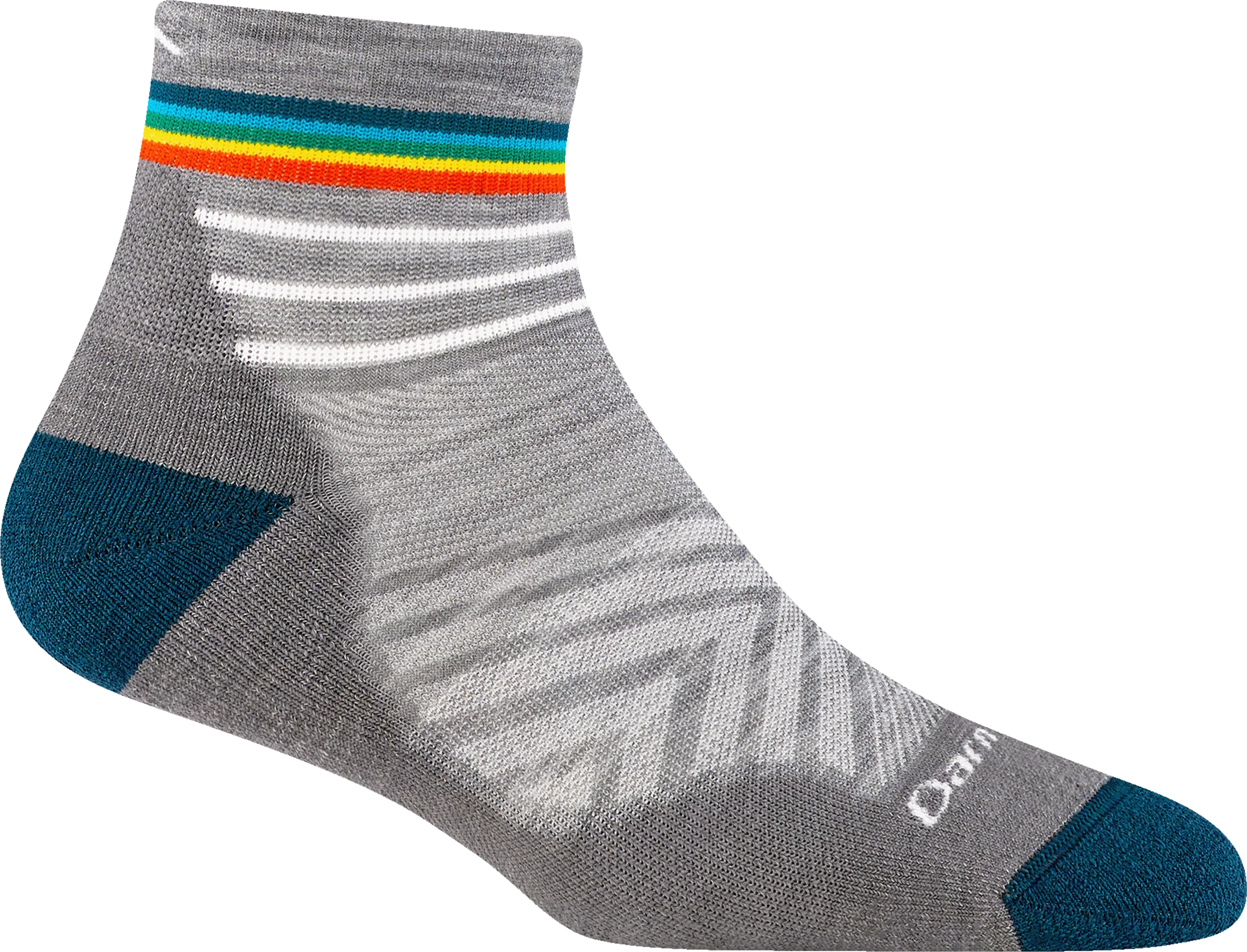 Darn Tough Women's Run 1/4 Ultra-Lightweight Cushion Running Sock  Gray