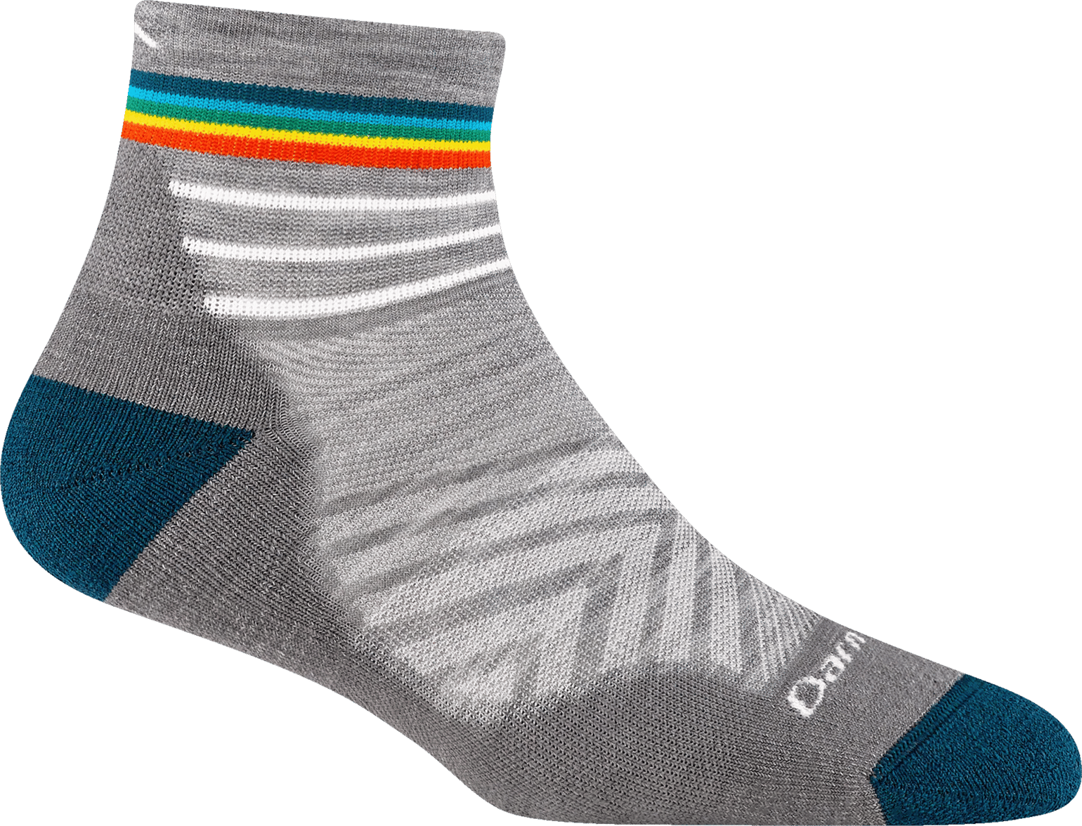 Darn Tough Women's Run 1/4 Ultra-Lightweight Cushion Running Sock  Gray