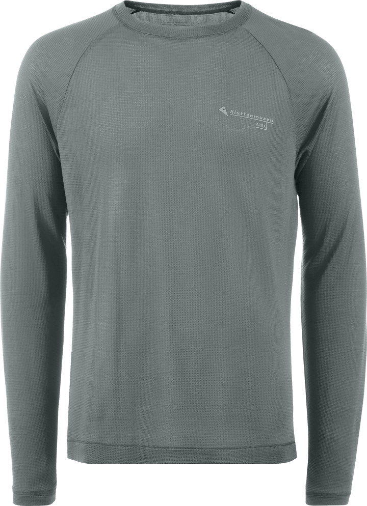 Klättermusen Men's Groa Longsleeve Tee Teal Grey Klättermusen