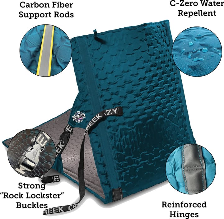 Crazy Creek Hex 2.0 Powerlounger Aleutian Blue / Slate Grey Crazy Creek