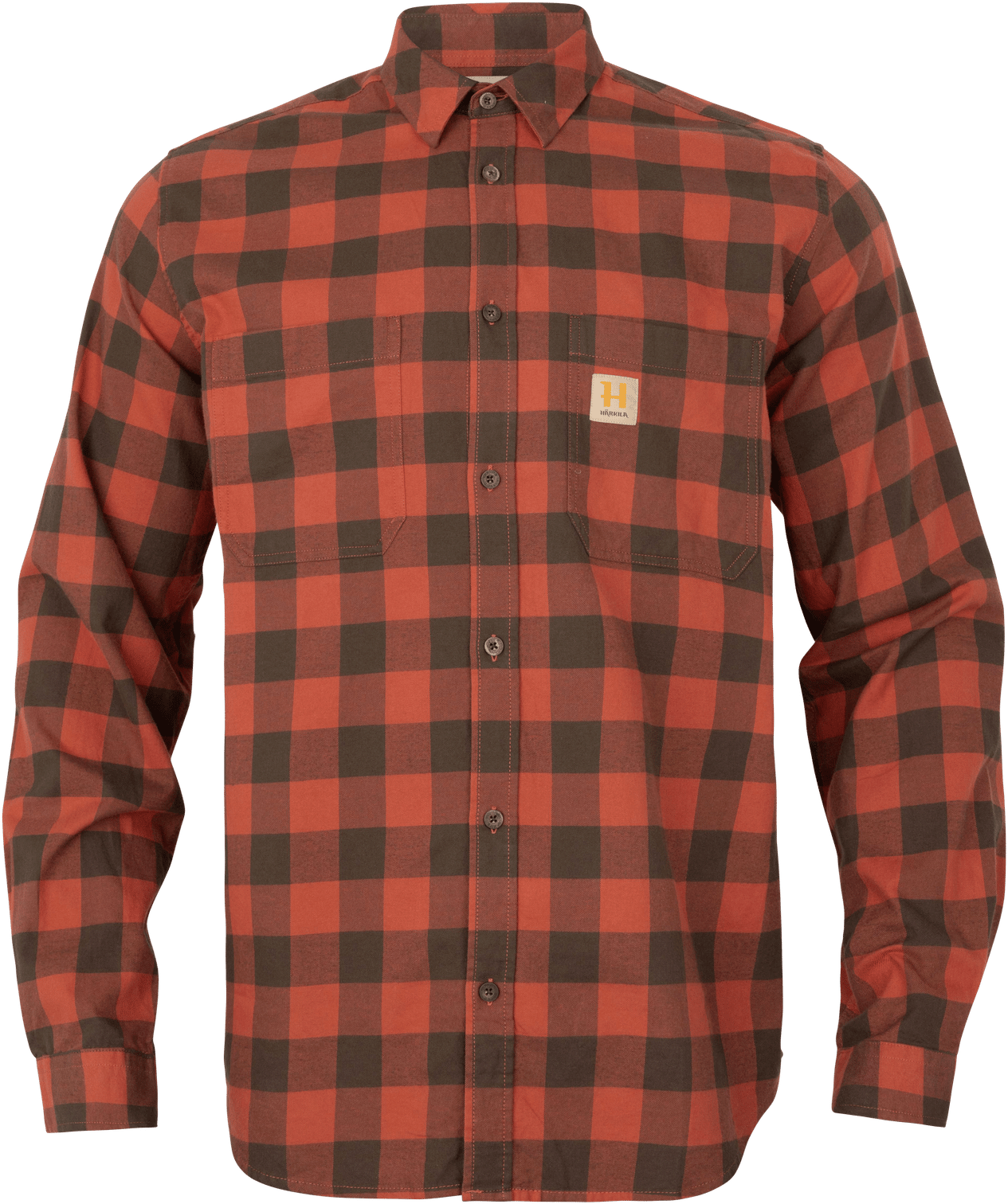 Härkila Men's Härkila Scandinavian Longsleeve Shirt Autumn Orange Check