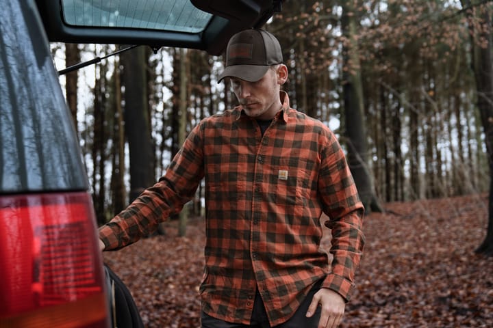 Härkila Men's Härkila Scandinavian Longsleeve Shirt Autumn Orange Check Härkila