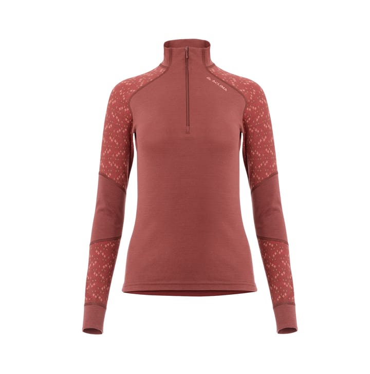 Aclima Women's DesignWool Glitre Mockneck Glitre Rød Aclima