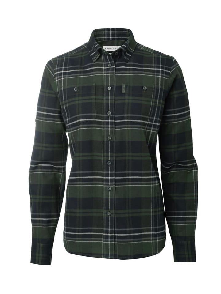 Chevalier Heron Flannel Shirt Women October Green Checked Chevalier