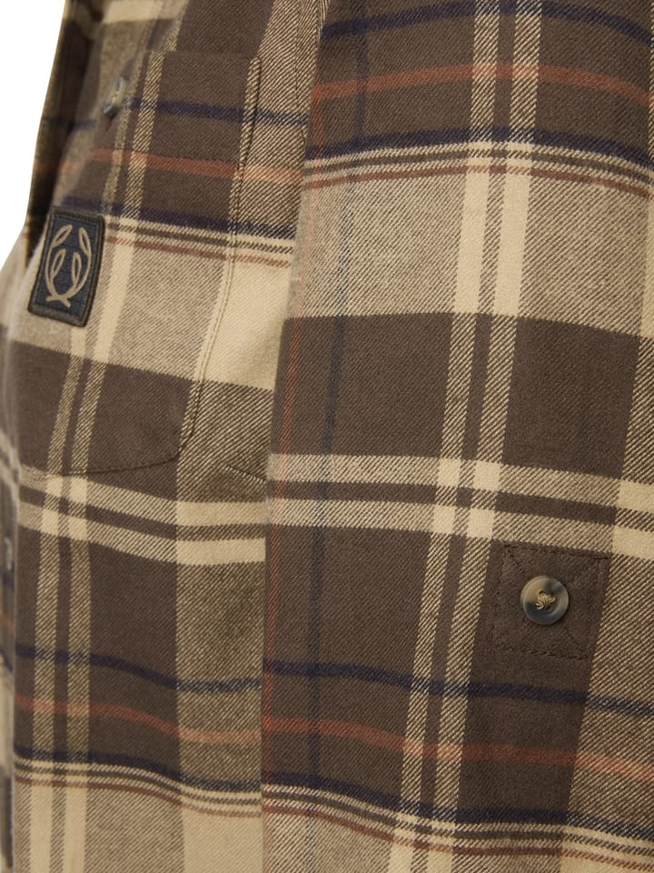 Heron Flannel Shirt Women Soil Brown Checked Chevalier