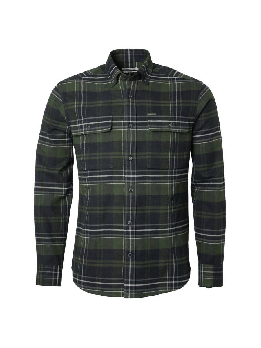 Chevalier Heron Flannel Shirt Men October Green Checked