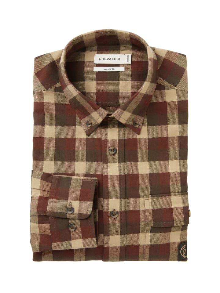 Chevalier Men's Heron Flannel Shirt Holly Green Checked Chevalier