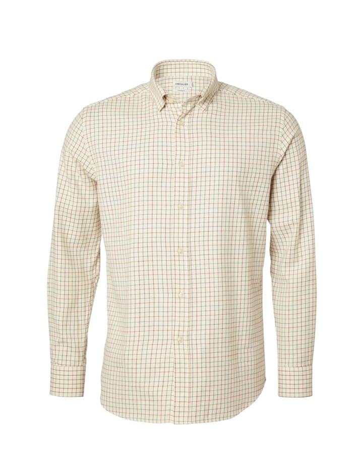 Chevalier Men's Redway Shooting Fit Wool Shirt Dark Red Tattersall Chevalier Chevalier Men's Redway Shooting Fit Wool Shirt Dark Red Tattersall Chevalier