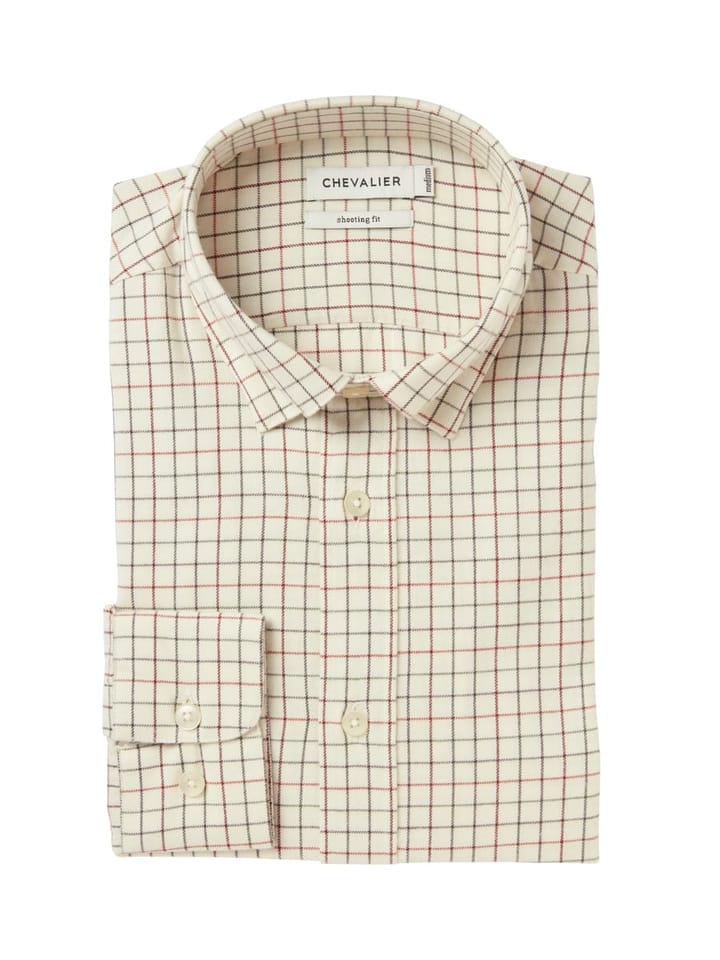 Chevalier Men's Redway Shooting Fit Wool Shirt Dark Red Tattersall Chevalier Chevalier Men's Redway Shooting Fit Wool Shirt Dark Red Tattersall Chevalier