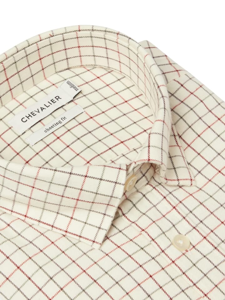 Chevalier Men's Redway Shooting Fit Wool Shirt Dark Red Tattersall Chevalier Chevalier Men's Redway Shooting Fit Wool Shirt Dark Red Tattersall Chevalier