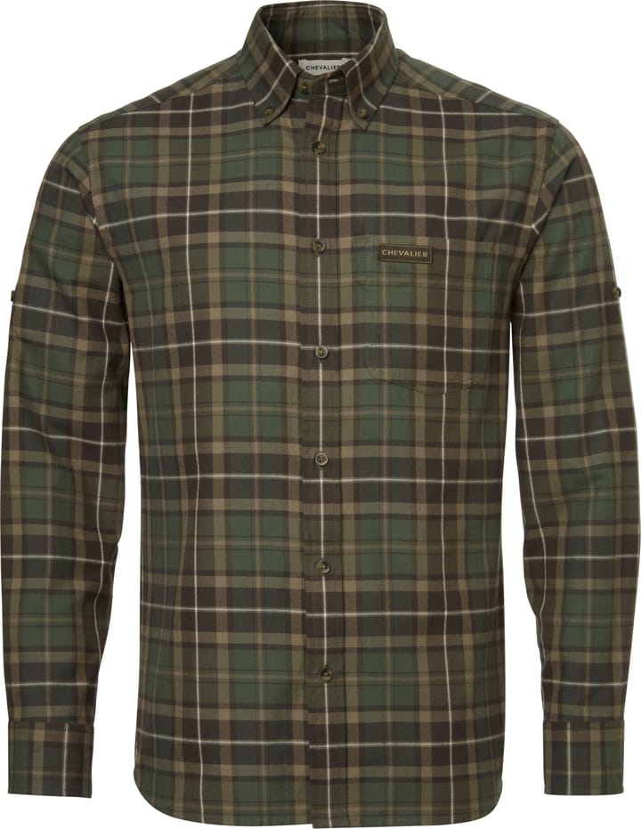 Chevalier Men's Teal Light Flannel Shirt Hemlock Green Checked Chevalier