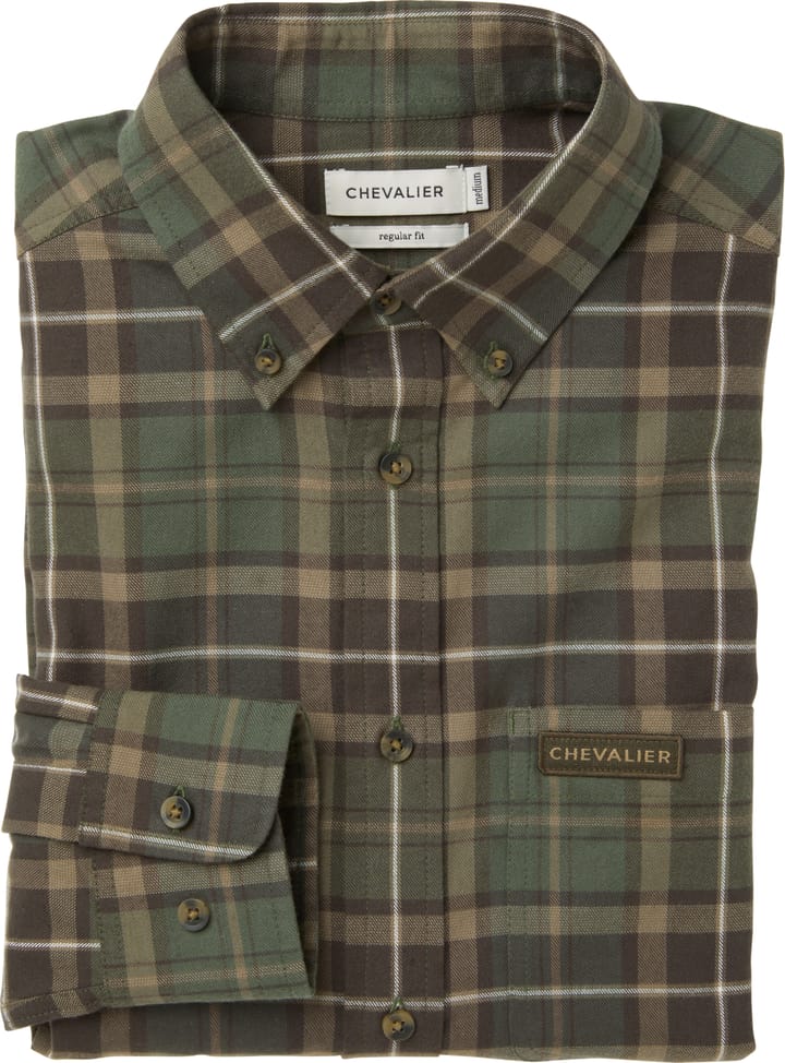 Chevalier Men's Teal Light Flannel Shirt Hemlock Green Checked Chevalier