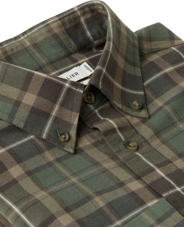 Chevalier Men's Teal Light Flannel Shirt Hemlock Green Checked Chevalier