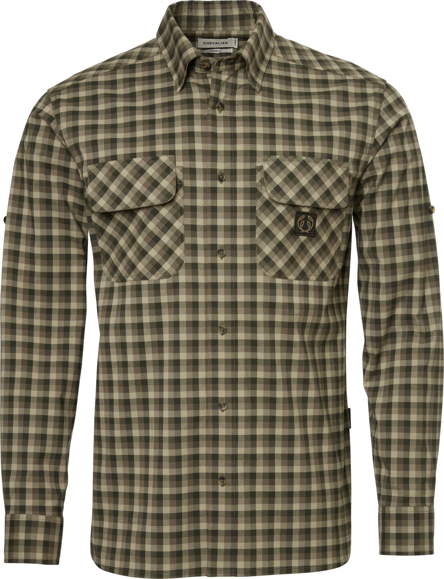 Chevalier Men's Creek Shooting Fit Coolmax Shirt Mink Brown Checked