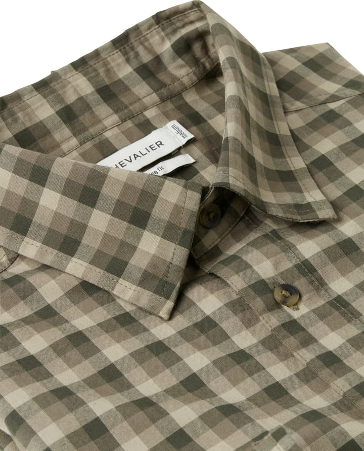 Chevalier Men's Creek Shooting Fit Coolmax Shirt Mink Brown Checked Chevalier