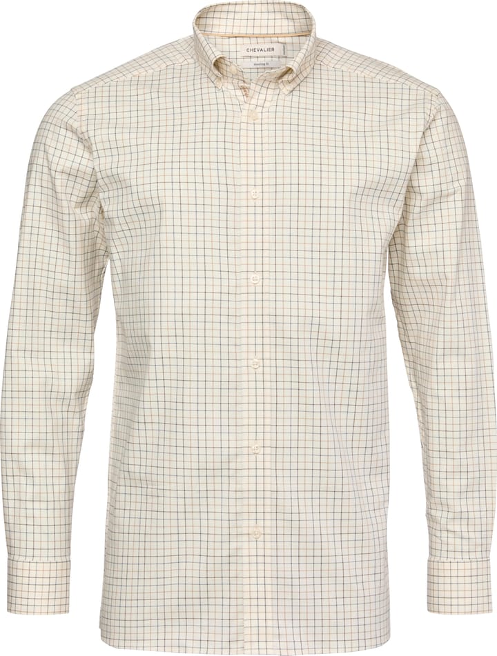 Chevalier Men's Baron Shooting Fit Stretch Shirt Stormy Blue Tattersall Chevalier