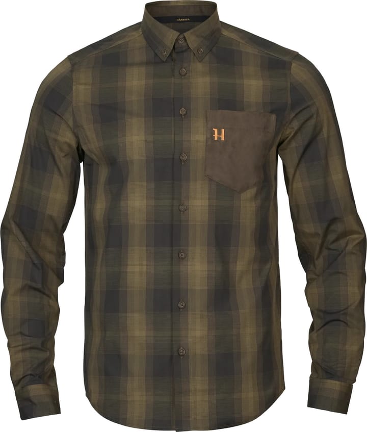 Härkila Men's Akkan Shirt Willow Green/shadow Brown