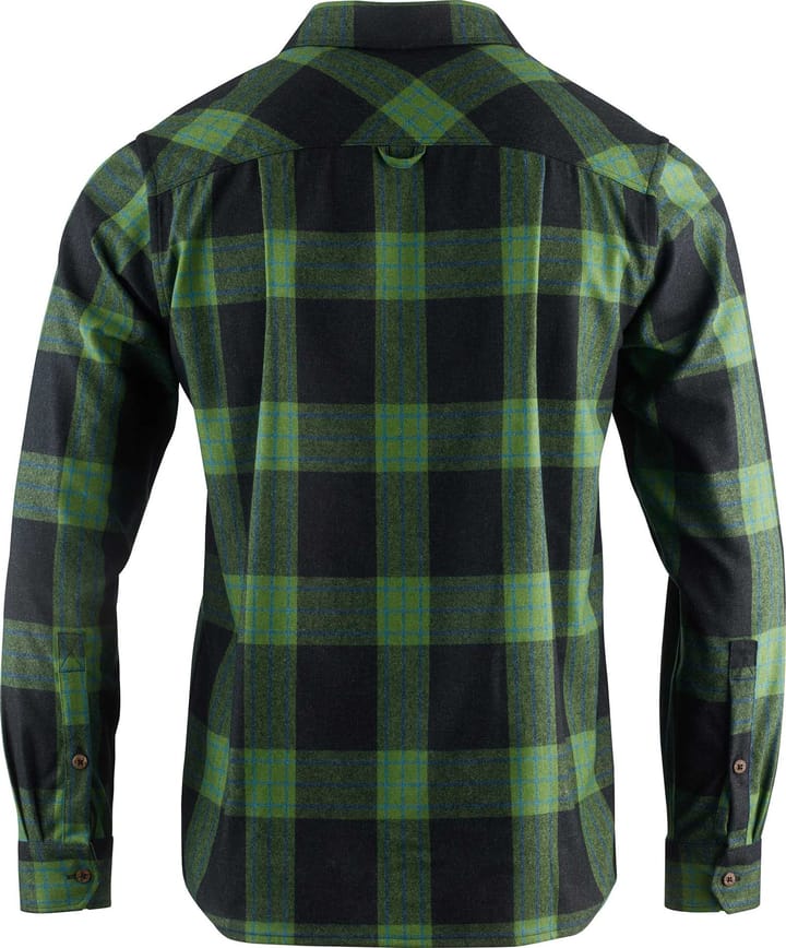 Aclima Men's ReBorn Woolshirt Check Dark Grey/Green Aclima