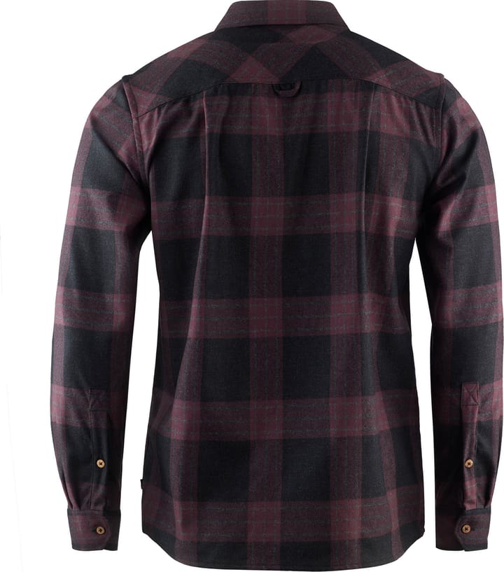 Aclima Men's ReBorn Woolshirt Check Dark Grey/Bordeaux Aclima