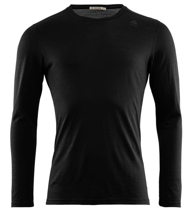 Aclima Men's LightWool Undershirt Long Sleeve Jet Black Fjellsport.no