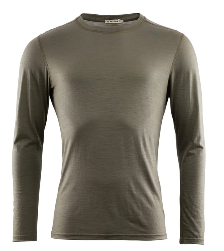Aclima Men's LightWool Undershirt Long Sleeve Ranger Green Aclima