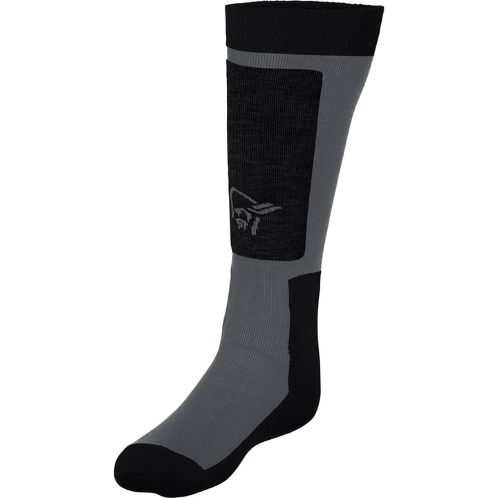 Norrøna Lofoten Mid Merinoull Long Socks Caviar Black/iron Gate Norrøna
