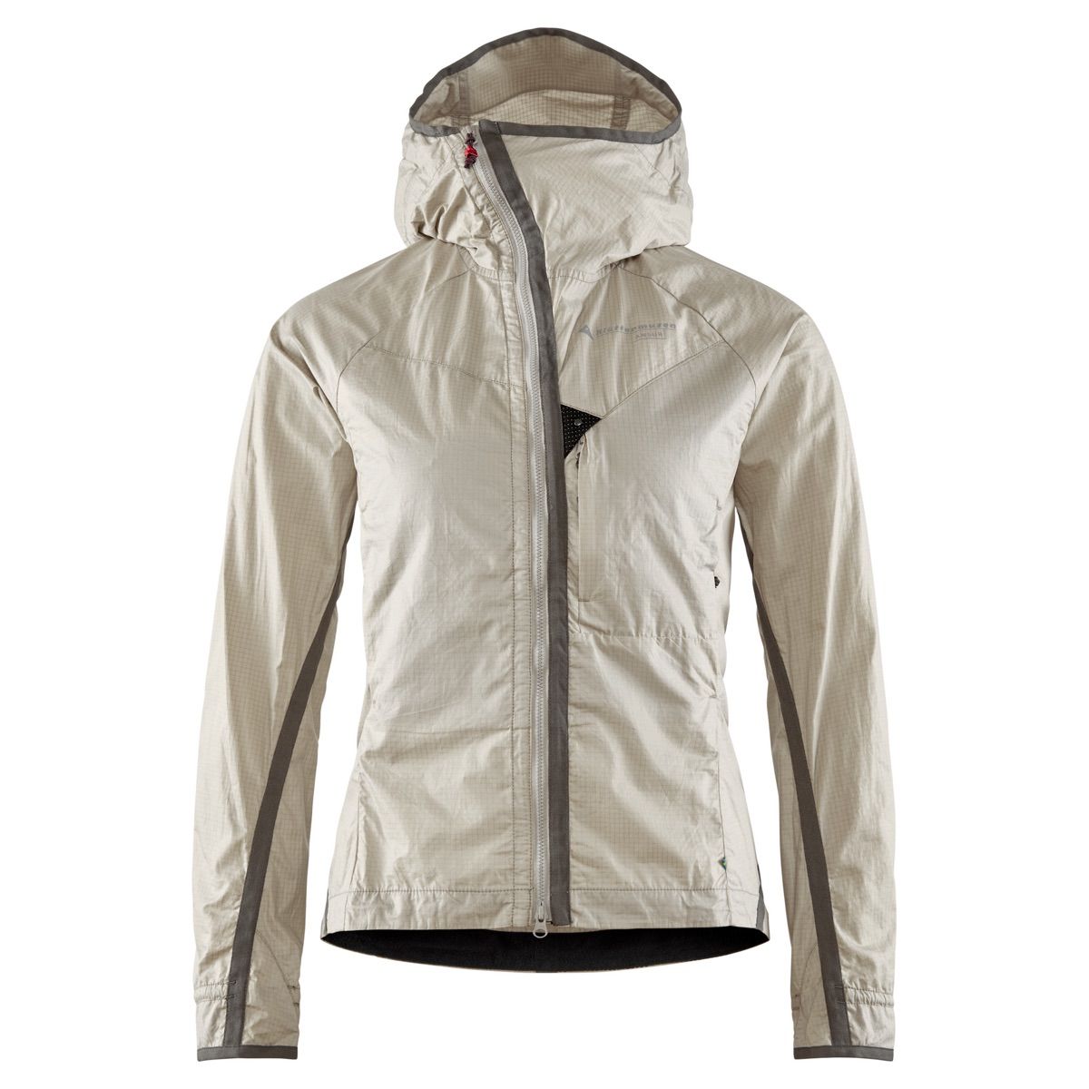 Klättermusen Women's Ansur Hooded Wind Jacket Dove Raven