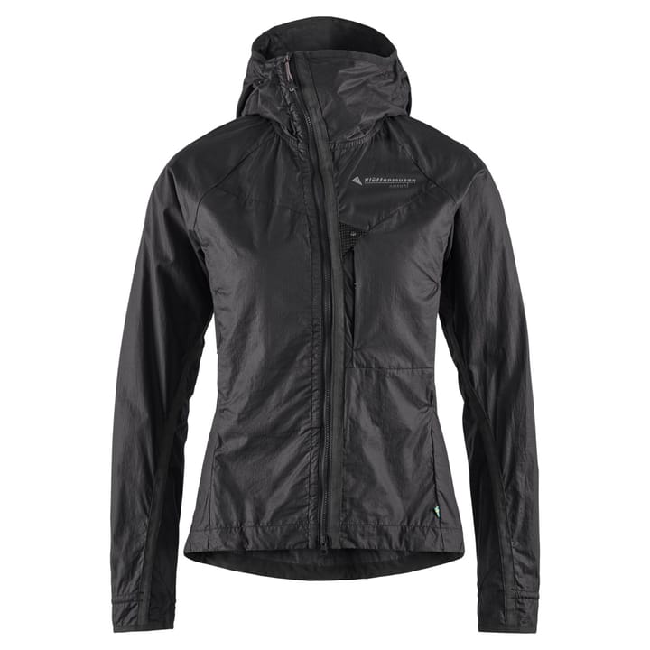 Klättermusen Women's Ansur Hooded Wind Jacket Raven Black Klättermusen