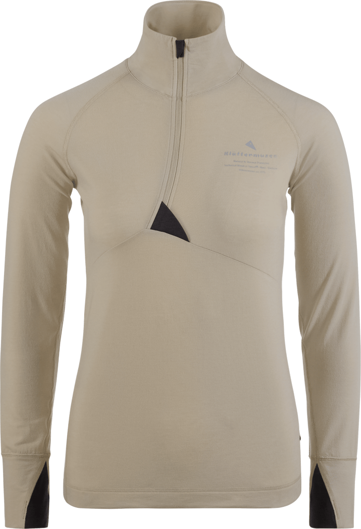 Klättermusen Women's Fafne Half Zip Sweater Fossil Tan Klättermusen